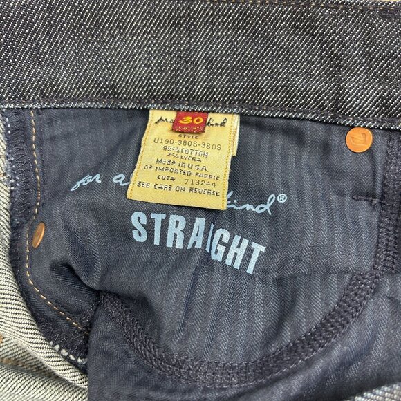 7 for All Mankind Straight Leg Jeans Womens 30 Dark Wash Five Pocket Zip 7Fam - Picture 5 of 10